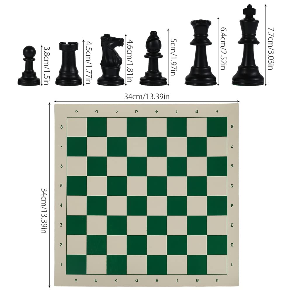 ZAW Juego de juego de ajedrez de cuero Backgammon Peones Tablero plegable Interior Viaje Ajedrez Peones Juego de ajedrez (Color: Blanco)