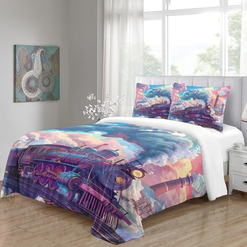 Housse de couette Tour Eiffel 3D King en microfibre douce avec taies d'oreiller - 5