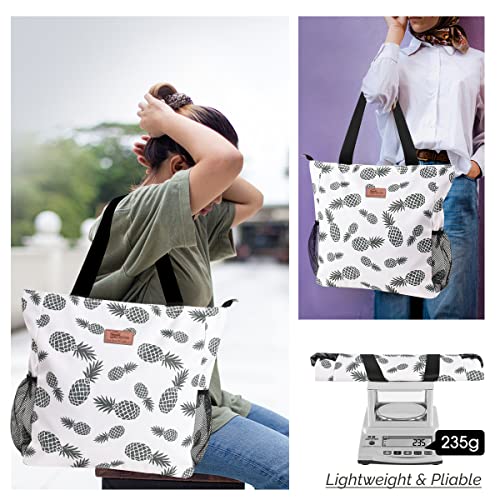 Image of Buringer HOMESPON Large Tote Bag with Pockets shoulder bag Lightweight for Travel Hiking Beach Gym