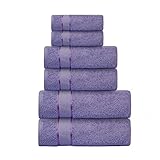 Bath Towels Set-100% Cotton-2 Bath Towels, 2 Hand Towels & 2 Washcloths- Large, Quick Dry, Absorbent