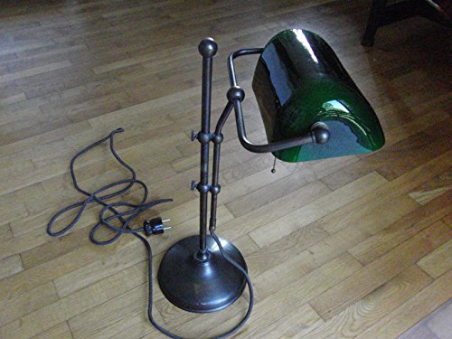 Bankerlampe Schreibtischlampe Original Berliner Messing Antik W1-99gr A
