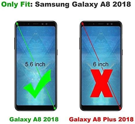 J&D Case Compatible for Samsung Galaxy A8 2018 Case, Heavy Duty Dual Layer Hybrid Shock Proof Protective Rugged Bumper Case for Galaxy A8 (Release in 2018) Case, not for Galaxy A8 Plus 2018 Purple