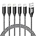 Produktbild iPhone Ladekabel 5 Stück [2 * 1M,2 * 1.8M,1 * 3M] Lightning Kabel REAKOSOUND Nylon Geflochtenes Kabel Kompatibel mit iPhone 12/11/11 Pro/XS/XR/X/8/8 Plus/7/7 Plus/6/5s/5c/5