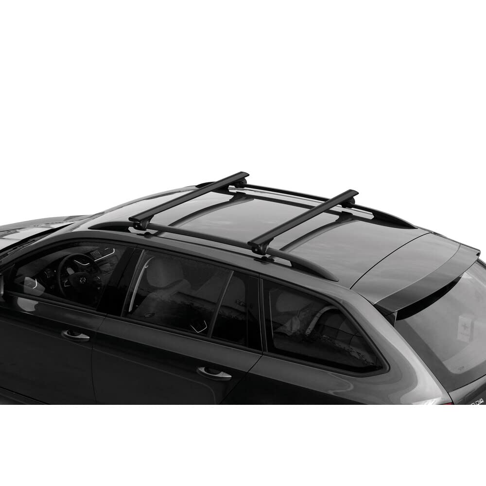 NORDRIVE N15090 Silenzio Black Rail, Set Completo Barre portatutto in Alluminio - M - Evos RA