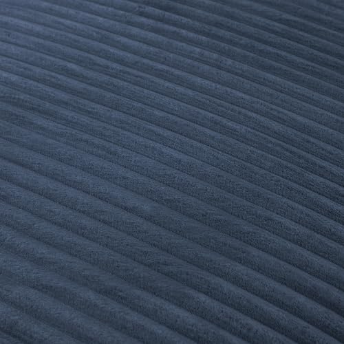 Image of 65 inch Soft Corduroy Chaise Lounge Chair Indoor, Lounge Chaise with Spring Cushion, Sleeper Sofa with No Assembly for Living Room and Apartment, Blue