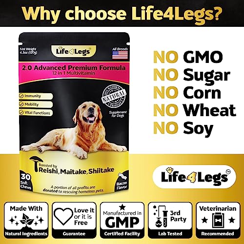 Soft Chews Dog Vitamins & Supplements – Dog Multivitamin – Hemp Oil Glucosamine Chondroitin Hip and Joint Support Health, Skin & Coat, Digestion & Immune Booster, Heart, Probiotics Soft Chews Dog Vitamins & Supplements – Dog Multivitamin – Hemp Oil Glucosamine Chondroitin Hip and Joint Support Health, Skin & Coat, Digestion & Immune Booster, Heart, Probiotics