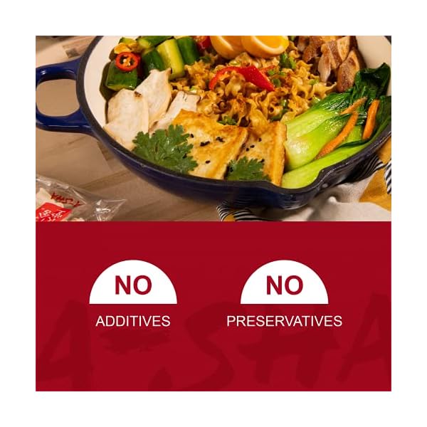 ASHA Healthy Ramen Noodles, ExtraWide Knife Cut Style Noodles with Sesame Paste Sauce