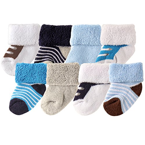 Image of Luvable Friends Unisex Baby Newborn and Baby Terry Socks