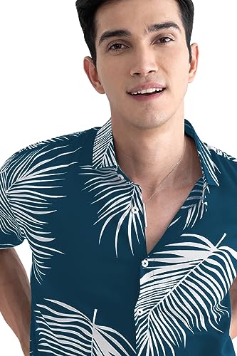 Image of Venisa Men's Cotton Blended Printed Casual Shirt