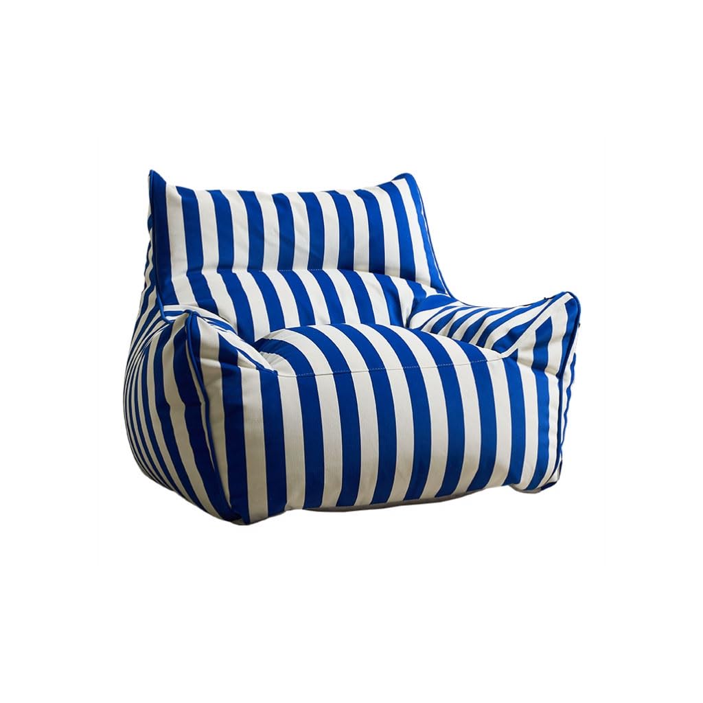 Confortable Paresseux Canapés Couverture Chaises Sans Remplissage Lin Tissu Chaise Longue Siège Pouf Pouf Bouffant Canapé Salon 1 Pc-Kaki_L - 90 Cm × 110 Cm