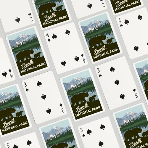 Baraja de póker Banff Canada Osos 52 cartas miniatura 4