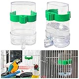 2 PCS Automatic Bird Dispenser Water Food Feeder Bottle Bird Cage Waterer Feeder Bird Accessory Drinker Bottle Container for Hamster Parrot Parakeet Small Birds