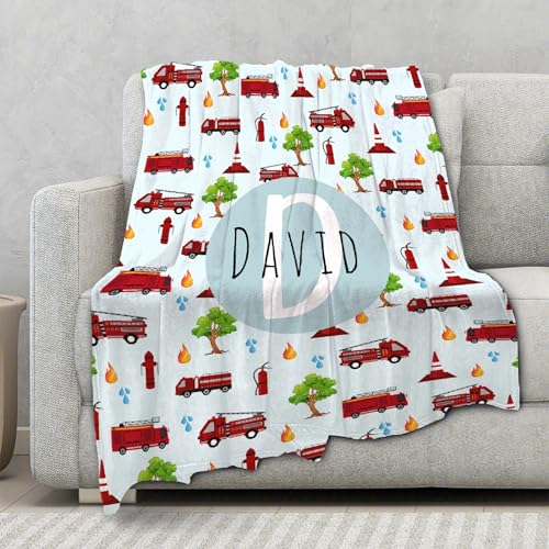 Image of Fire Truck Pattern Baby Blanket Gifts for Boys Girls Super Soft Blanket Swaddle Newborn Cozy Receiving Blanket Stroller Throw 40x30 in for Puppy