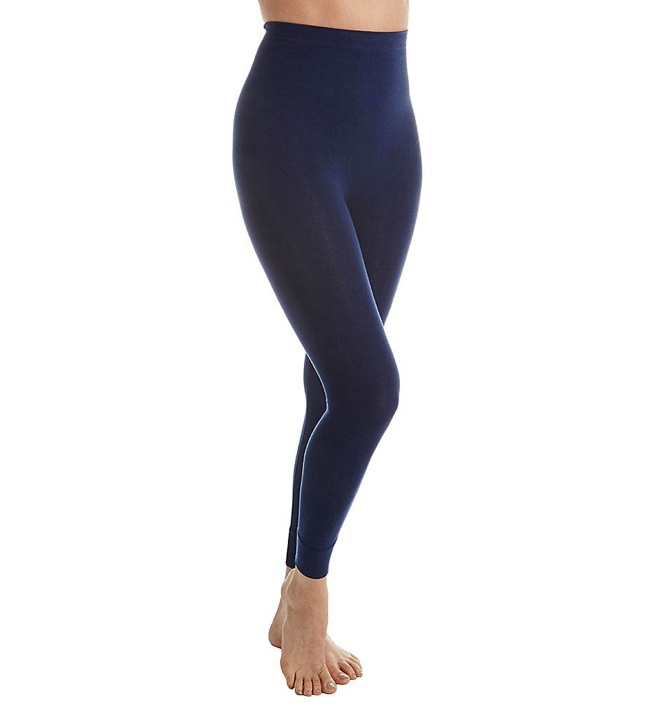 Rhonda ShearAhh By Rhonda Shear Women's High Waist Cotton Blend Control Legging, Navy, 3X