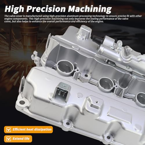 Image of Aluminum Valve Cover W /Gasket & Bolts for BMW 1 Series M 135i 135is 325i 335i 335is 335xi 535i 535xi 740i 740Li M135i M140i M235i M240i M2 X6 Z4, Replaces 11127565284 11127565286