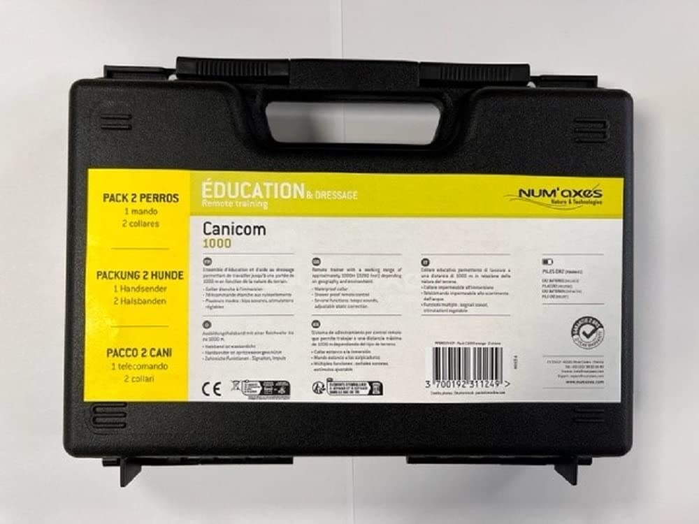 NUM'AXES Ensemble D’ÉDUCATION Pack CANICOM 1000 Orange pour 2 Chiens