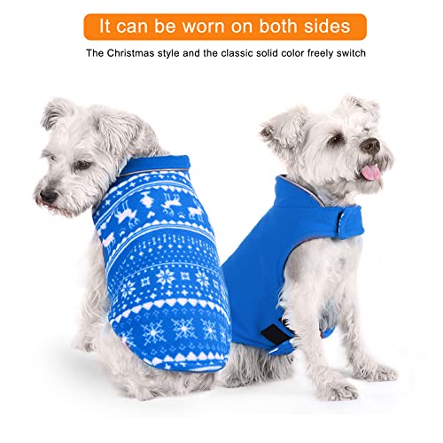 PETCUTE Reflective Dog Coat,Winter Dog Warm Jacket with Harness Hole,Warm Fleece Lining Cozy Dog Jacket for Winter Cold Weather,Adjustable Reversible Dog Apparel Clothes for Puppy Small Dogs - Image 4