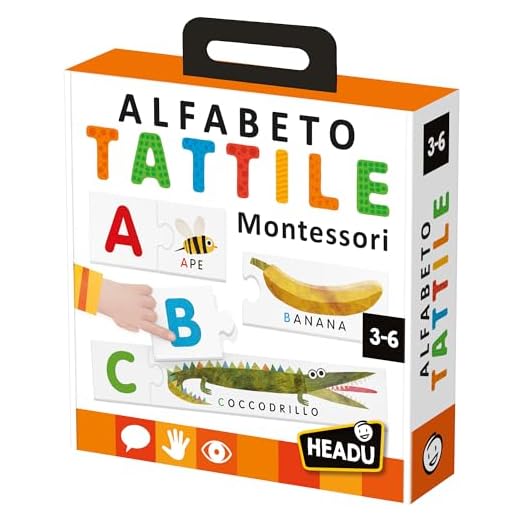 Headu Alfabeto Tattile Montessori Un Gioco Per Imparare A Leggere A Tre Anni It20164 Gioco Educativo Per Bambini 3-6 Anni Made In Italy