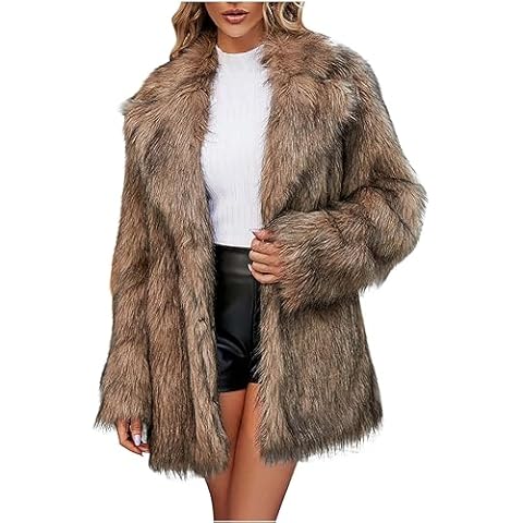AMhomely Brown Faux Fur Women's Jacket Cover
