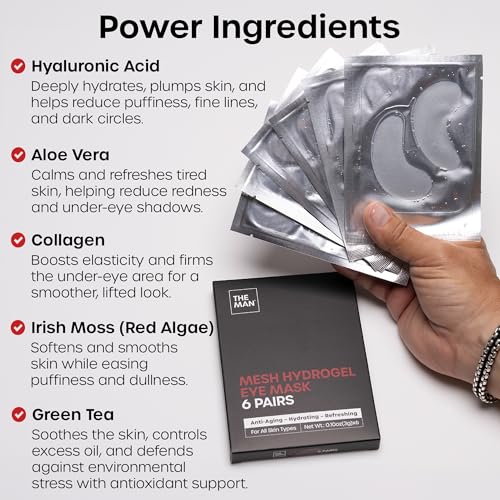 Patchs hydrogel yeux homme The Man Mesh x6 anti-cernes - 3