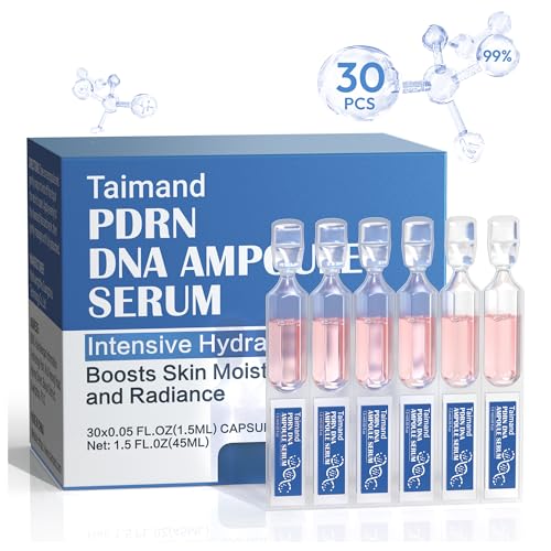 Salmon DNA PDRN Serum for Face, 99% PDRN Intensive Ampoule, Collagen, Glutathione, Niacinamide & Hyaluronic Acids, Pre-makeup Skincare, Ultra Hydrating Serum, Improves Skin Radiance, 0.05 fl.oz x 30e