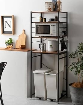 棚　Amazon 食器棚　家具　インテリア　炊飯器　ウッド Amazon | XUDREZ 食器棚 おしゃれ 北欧風 キッチン収納 木目調 食器棚