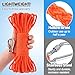Water Floating Lifesaving Rope - Professional Throwing Rope Line, Pool Life Preserver Ring Rope, Durable Polypropylene Rope for Swimming Small Boating Kayak Inflatable Boat (Orange)