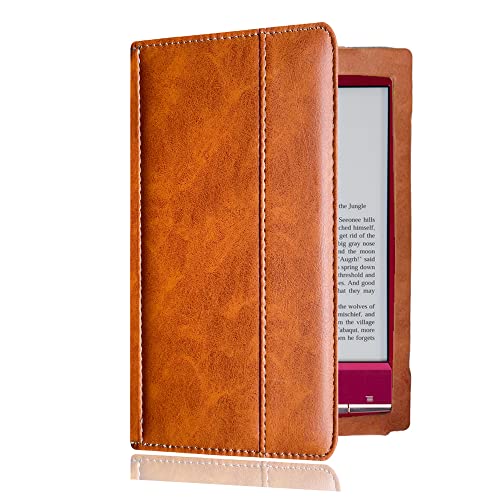 Funda tipo libro para Sony Prs T1 eReader de piel sintética con cierre magnético y bolsillo para...