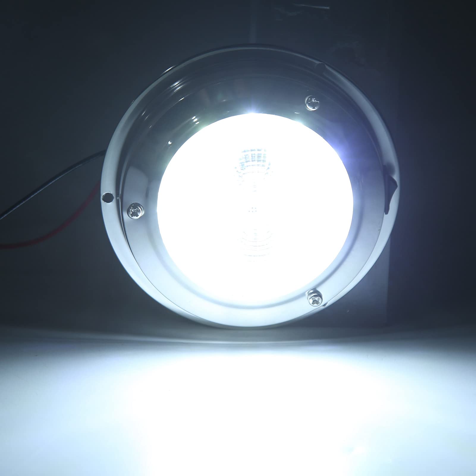 Plafoniera a LED soffitto, plafoniera Interna DC 12V-24V, Acciaio Inossidabile 316, Impermeabile IP65, per Illuminazione Interna di RV, Barche a Vela e RV