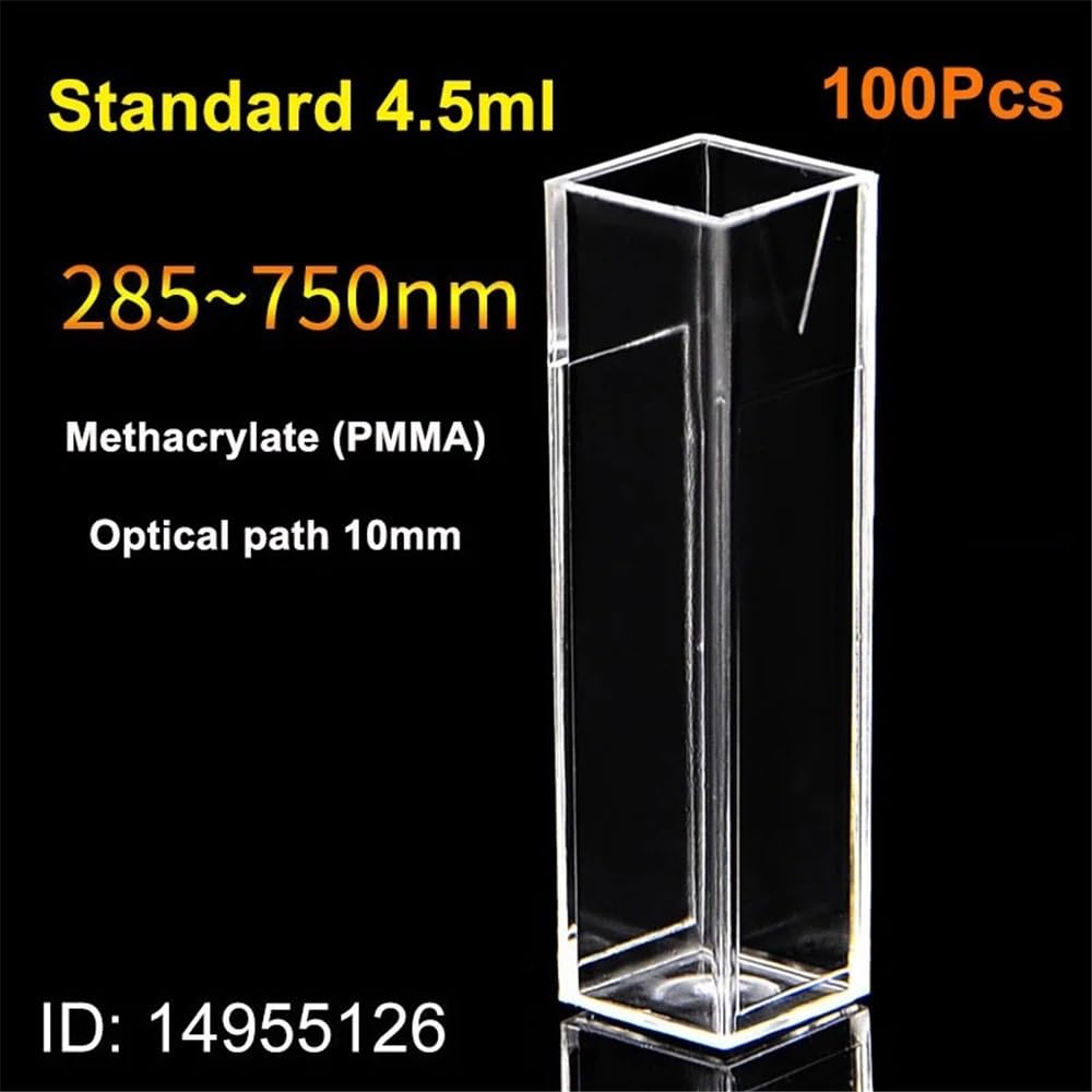 100 pezzi/lotto monouso 4,5 ml/1,5 ml colorante in plastica 4,5 ml/1,5 ml 10 mm fluorometro in plastica 6 tipi diversi(125)