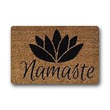 Lavable a máquina Blanco Camello montaña símbolo Yoga Namaste exterior interior piso Mats antideslizante se puede lavar a máquina. Decor – alfombrilla de baño
