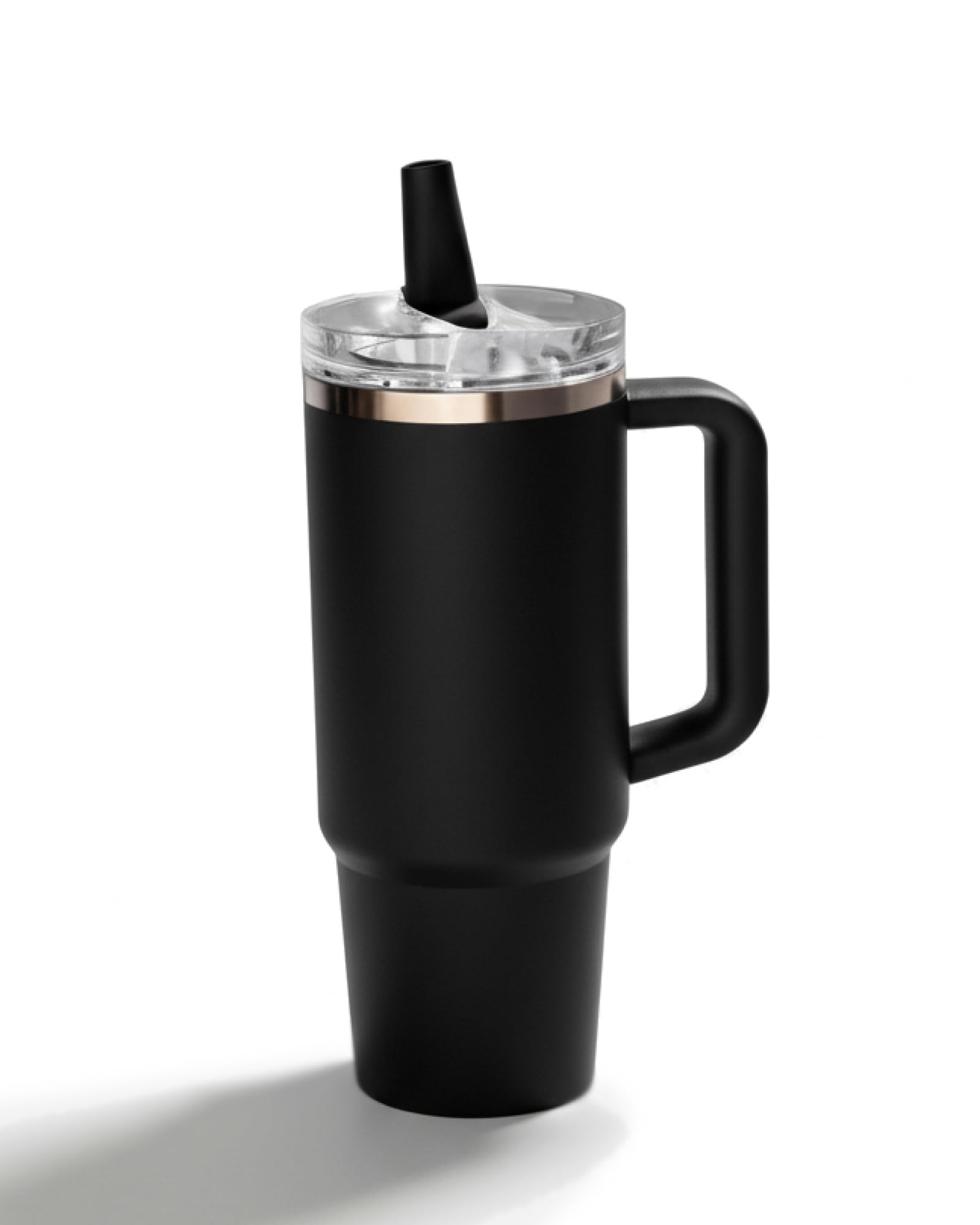 [Zero Leak Declaration] Straw Included, Leak Proof Tumbler, Large Capacity with Lid, Vacuum Insulated, Cold Retention, Completely Sealed, For Office, Car, Gym, [PANT] (Matte Black, 30.4 fl oz (900 ml)