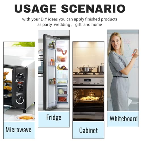 10 imanes personalizados para refrigerador en acrílico cuadrados miniatura 7