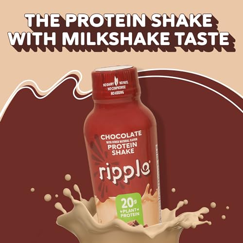 Ripple Vegan Protein Shake | Chocolate | 20G Nutritious Plant Based Pea Protein | Shelf Stable | No Gmos, Soy, Nut, Gluten, Lactose thumb #3