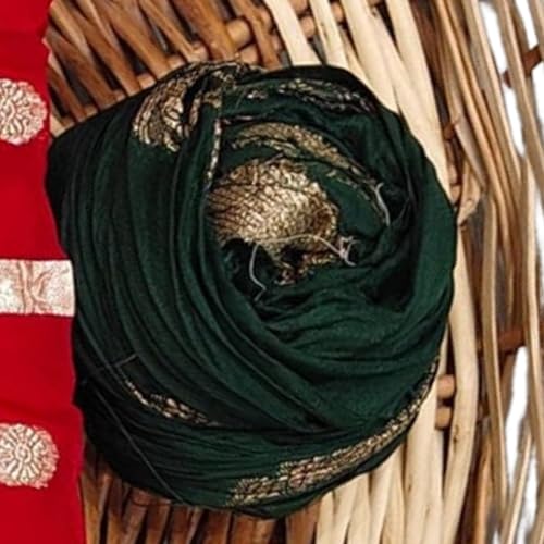 Image of Women's Pure Viscose Georgette Checks Zari Fabric Jaipuri Saree with Matching Blouse