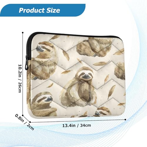 Funda para portátil 13-14 pulgadas con patrón de perezoso impermeable miniatura 3