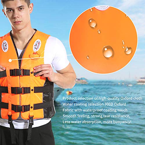 huayao Colete de natação para adulto, colete salva-vidas flutuante com barra luminosa de apito salva