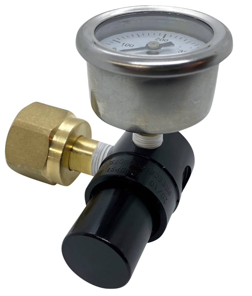 【k.gody】CO2-mini Compact Mini Co2 Air Shifter Aluminum Fixed Regulator 125 PSI