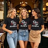YERKOP Womens Girls Trip Shirts Summer Vacation T-Shirts Oh Sip It's A Girl's Trip Funny Tee Tops Black