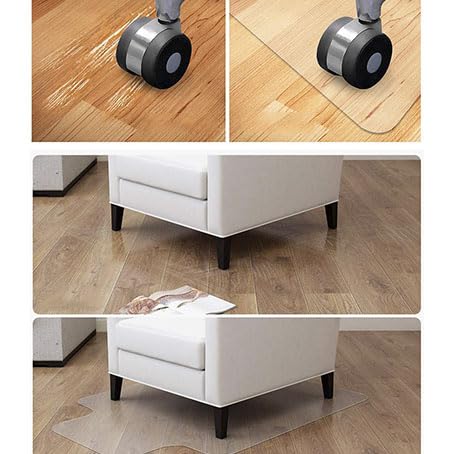 hiayusm Protector Suelo Silla Ruedas Alfombra Vinilo Oficina Plastico Duro Transparente Alfombra Escritorio Moqueta PVC 100 x 150 cm (110cm×200cm)