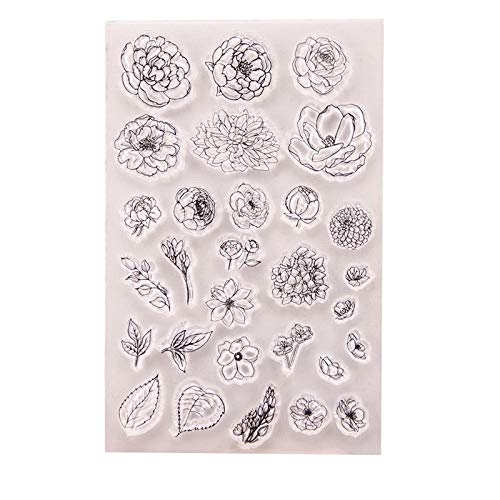 ZFPARTYFlowers Clear Stamps for Card Making Decoration DIY Scrapbooking