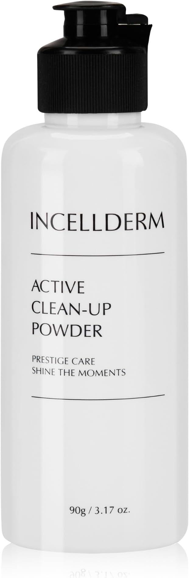 INCELLDERM Active Clean-Up Powder 90g (3.17oz) | Water-Activated Facial Cleanser with Papain Enzymes | Gentle Exfoliation and Skin Barrier Support | Plant-Based Formula