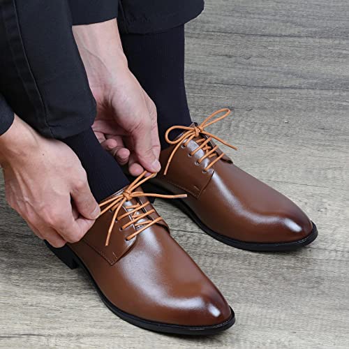 Image of Handshop 3 Pairs Dress Shoe Laces | 3 /32 inch Thin Round Waxed Shoelaces | Polished waxed sheen, tightly woven cotton, secure tie, for oxfords, derbies and chukka boots, 23 inch-63 inch sizes and 15 colors