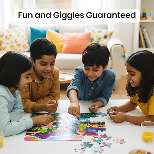 Image of The Curious Bees - Seek & Spot Puzzle & Game - Unicorn & Space Jigsaw Puzzle Combo Set | 60 Pieces + 10 Seek Cards | Gifts for Boys and Girls Ages 4-8 | BIS Approved | Made in India