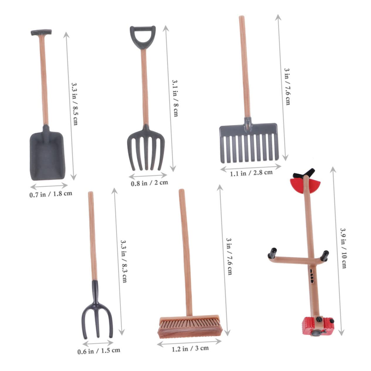 ifundom 13Pcs Farm Tool Model Set Realistic Accessories for Sand Table Decoration for DIY Farm Landscaping and Play Scenes Construction