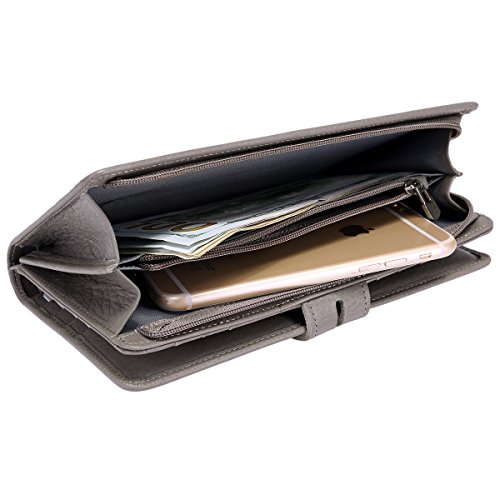 image for Itslife Womens Wallet,Large Capacity RFID Blocking Leather Wallets Cre