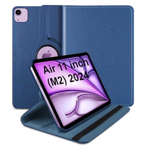 Image of TGK 360 Degree Rotating Flip Cover Case for iPad Air 11 Inch M4 /M3 /M2 2026 /2025 /2024 & Air 5th Gen 2022 /iPad Air 4th Gen 2020 10.9 Inch (Dark Blue)