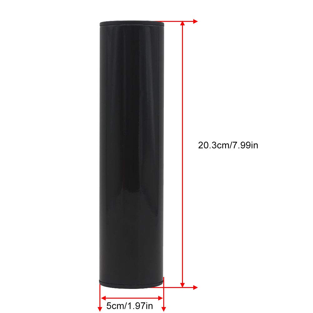 Zylinder Sand Shaker, 2Colors tragbare Edelstahl Sand Shaker Percussion Instrumente Kinder Rhythmus Schüttelinstrument (Schwarz)