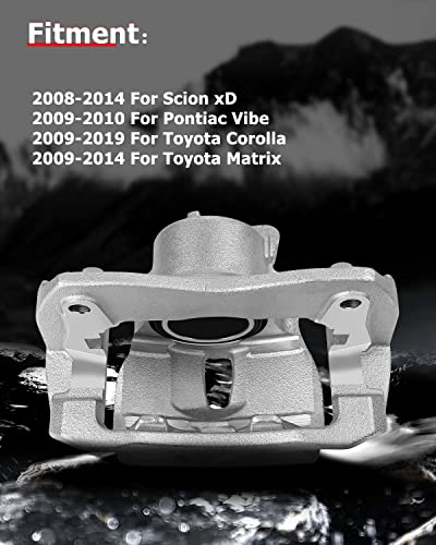 Image of cciyu 19B3435 Front Right Brake Caliper With Bracket For Pontiac For Vibe 2009-2010,For Scion For xD 2008-2014,For Toyota For Corolla 2009-2019,For Toyota For Matrix 2009-2014