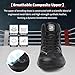 ziitop Wrestling Shoes Men Boxing Shoe for Mens Weightlifting Powerlifting Deadlift Squatting High Top Fitness Zero Drop Black
